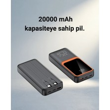 TKÇ Hızlı Şarj Özellikli Powerbank 20000 Mah LCD Ekranlı