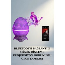 TKÇ Renk Değiştiren Dinozor Bluetooth Hoparlör 1 Adet Gece Lambası