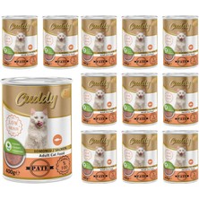 Mey İthalat Yetişkin Kedi Somonlu Pate Yaş Mama 400 G x 12 Adet