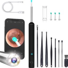 Mey İthalat Kameralı Kulak Temizleme Cihazı, 1080P Full Hd, 6 Adet LED Işıklı, Ipx5 Su Geçirmez, App Kontrollü, Wifi Kablosuz