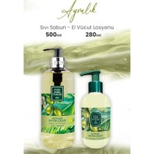 Mey İthalat Ayvalık Zeytin Vücut Losyonu 280 ml ve Sıvı Sabun 500 ml