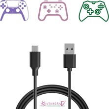 Mey İthalat Gaming Usb-C Kablo Siyah 1.5 Metre Xbox Ps5 Gamepad ve Akıllı Telefonlar Için USB Type-C Bağlantı ve Hızlı Şarj Kablosu
