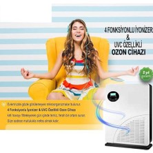 Mey İthalat 4 Fonksiyonlu Hava Temizleyici, Uv-C 6W ve Ozon 300 Mg/h, 32X32X65 cm