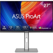 Proart PA27JCV 27 5k IPS HDR500 5120 x 2880 5ms 400CD Dp HDMI Usb-C Hoparlör Vesa 3yıl 99% Dcı-P3,calman Verified, Pd 96W, Auto Kvm,pivot Monitör