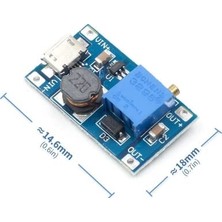 Mey İthalat MT3608 2A Yükselteç Dc-Dc Aşamalı Güç Modülü, Micro USB Çıkışlı