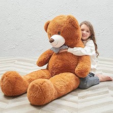 Mey İthalat Pelüş 120 cm Papyonlu Sevimli Kahverengi Ayı