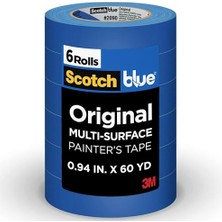 Mey İthalat Painter's Tape, 3m, 6 Rulo, Multi-Use, .94 Inç By 60-Yard