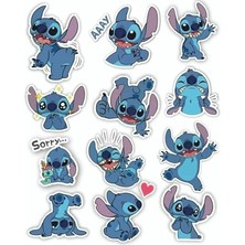 Mey İthalat Lilo And Stitch Temalı Laptop Telefon Tablet Sticker Seti