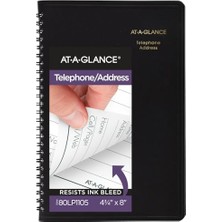 Mey İthalat Telefon ve Adres Defteri, Büyük Baskı, 500 Kayıt, 8,38 x 5,38 Inç, Siyah (80LP1105)