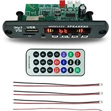 Mey İthalat USB Bluetooth Fm 12V, 2 Hoparlör Bağlanabilen Mp3 Dekoder