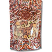 Şeffaf Pencereli Mandala Desenli Poşet, Kilitli Fermuar, Yeniden Kullanılabilir Saklama Torbası,hazır Doypack, Farklı Kullanım Alanları (1000, 15X21)