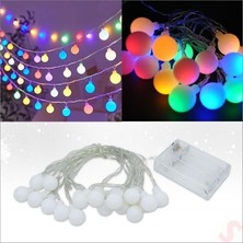Mey İthalat Pilli LED Top Işık, 20 LED x 4 Mt, Çok Renkli