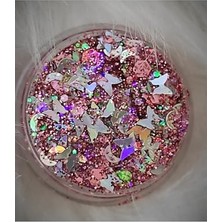 Mey İthalat Mini Doğal Jel Glitter - Kiraz Çiçeği Kelebek