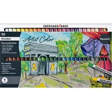 Mey İthalat 522050; Artist Color Yağlı Pastel Tebeşir, 50 Renk, Kırılmaz ve Suya Dayanıklı, Karton Kutuda, Modern Grafik Tasarımı Için Tebeşir Kalemleri, Ince Çizimler ve Güçlü Renkli Sulu Boya
