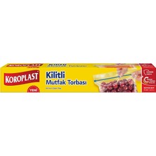 Kilitli Mutfak Torbası Büyük Boy 10'lu 26X28 Cm, Tekrar Kullanılabilir & Hava Geçirmez, Dayanıklı Saklama Poşeti, Buzdolabı,meyve & Sebze, Et, Tavuk,