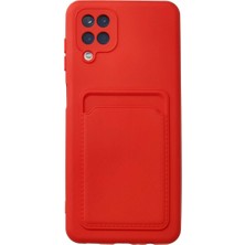 MiraLive Newface Samsung Galaxy A12 Kılıf Kelvin Kartvizitli Silikon - Kırmızı