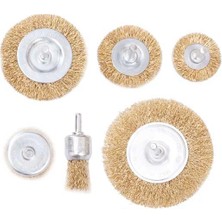 Mey İthalat Çelik Tel Fırça Seti, 5 Parça, 25-38-50-75-100 Mm, Metal Temizleme ve Yüzey Hazırlama Için