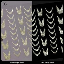 Mey İthalat 3D Reflektif Efekt Nail Art Sticker Model, 3 (55881-3) 3017