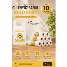 Mey İthalat Orta Boy Rulo Poşet, 10 Rulo, Güleryüz Baskılı