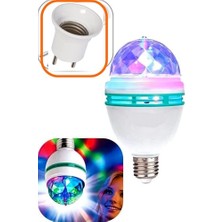 Mey İthalat E27 Duy Dahil Dönen Renkli Disko Topu LED Ampul Lambası