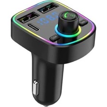 Mey İthalat Car C2 Araç Fm Transmitter, 5.3 Bluetooth, Qc 3.1 Hızlı Şarj, Çift USB ve Type-C, Mp3, Sd Kart