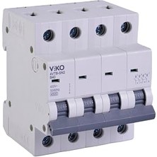 Mey İthalat 4VTB-4B40 Otomatik Sigorta, 4,5ka, B Tipi, 4 Kutup, 40A