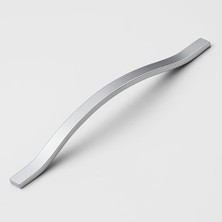 Mey İthalat Gümüş 288 mm Metal Sümbül Düz Krom Kulp Mobilya Çekmece Dolap Kapak Kulpu Modern Mutfak Kulpları