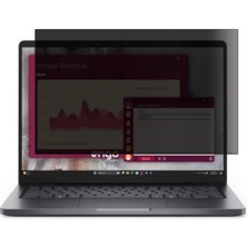 Mey İthalat Dell Pro 14 PC14250 14 Inç Gizlilik Ekran Koruyucu, 9h Temperli Nano Esnek Cam, Parlama Önleyici 16:10