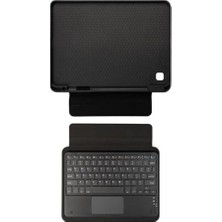 Mey İthalat Samsung Galaxy Tab A7 Lite 8.7 T220 T225 T227 Uyumlu Kılıf, Kablosuz Klavyeli Case, Siyah