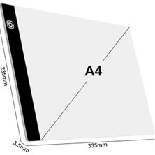 Mey İthalat A4 LED Işıklı(3 Seviye) Çizim Kopyalama Animasyon Portre Dövme Grafik Çizim Tableti A4