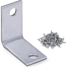Mey İthalat Mobilya Dolap Köşe Bağlantı Sabitleme L Demir Gönye 25X25X15 mm (5 Adet)