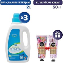 Mey İthalat Sıvı Çamaşır Deterjanı 2 L x 3, El Kremleri Hediye