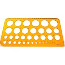 Mey İthalat Daire Şablon Cetveli YP-022, Çok Renkli, 8692905022007