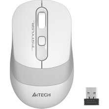 Mey İthalat Mouse, A4 Tech FG10 Nano Kablosuz Optik 2000 Dpı 4 Yönlü Scroll, Beyaz
