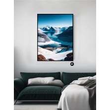 Mey İthalat (PSTER20799) Nordik Dağları Iskandinav Tarzı Çerçeveli Tablo 40 x 50