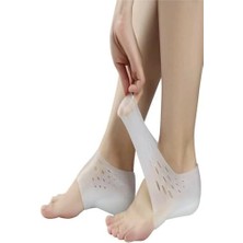 Mey İthalat Silikon Unisex Topuk Çorabı, Gizli Topuk Yükseltici ve Çatlak Koruyucu