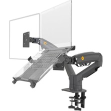 Mey İthalat Nb F160-FP Ergonomik Çift Kol 17"-32" Monitör Tutucu ve 13"-17" Laptop Standı