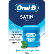 Mey İthalat Satin Tape Parafinli Naneli Diş Ipi, 50 M