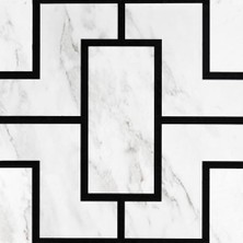 Mey İthalat Home Furnishings Retro 12X12 Kendinden Yapışkanlı Vinil Yer Karosu - Yakınlık - 20 Karo / 20 M2, Siyah Mermer