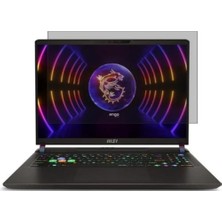 Mey İthalat Msi Vector GP68HX 13VH 16 Inç Uyumlu 9h Temperli Nano Esnek Cam Hayalet Gizlilik Ekran Koruyucu 16:10