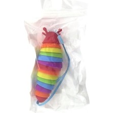 Mey İthalat Kıvrılabilir Renkli Plastik Salyangoz Anahtarlık, Kırmızı