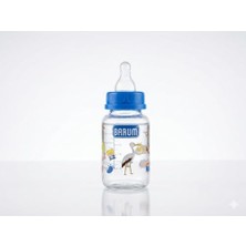 Mey İthalat Doğal Akışlı Cam Biberon, Isıya Dayanıklı Sağlıklı Cam Gövde, Bpa Içermez Emzik, Mavi, 125 ml ve 250 ml