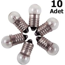 Mey İthalat Mini Sarı Ampul, 10 Adet, 2,5 V Deney Setleri ve Elektrik Devreleri Için