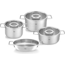 Mey İthalat Pure Collection 7 Parça Cam Kapak Çelik Tencere Seti Renkli 24 cm