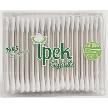 Mey İthalat Organik Kulak Temizleme Pamuğu 200 Adet, %100 Organik Saf Pamuk, Ecocert Sertifikalı, Kağıt Çubuklu ve Plastik Içermeyen Kutu