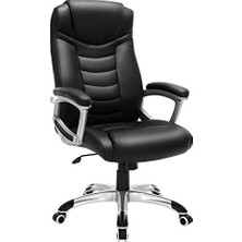Mey İthalat Ergonomik Dayanıklı Siyah Ofis Koltuğu, Yüksekliği Ayarlanabilir Döner Sandalye OBG21B 52X53X122 cm