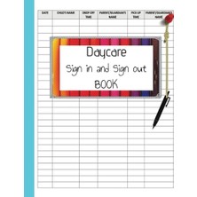 Mey İthalat Daycare Sign In And Sign Out Book, Kreşler Için Kayıt Defteri