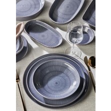 Mey İthalat Noon Oval Servis 2'li Gri 26 cm