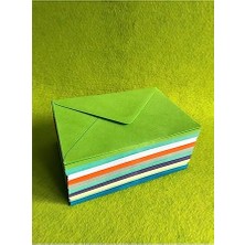 Mey İthalat 100 Adet Yapışkanlı Renkli Zarf (13 x 18 Cm, 120 G) Kalın Gramaj Büyük Boy Renkli Zarflar 5485478541201