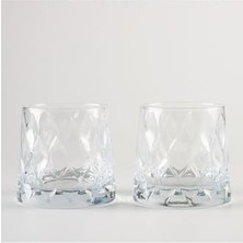 Mey İthalat Kristal Desenli 2'li Set Meşrubat Bardağı